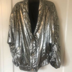 EUC Vintage metallic bomber style jacket!